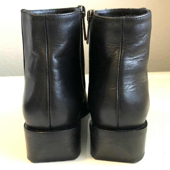 AQUATALIA Italy Fuoco Black Leather Ankle Boot 7.5 MSRP $495 - Picture 5 of 10